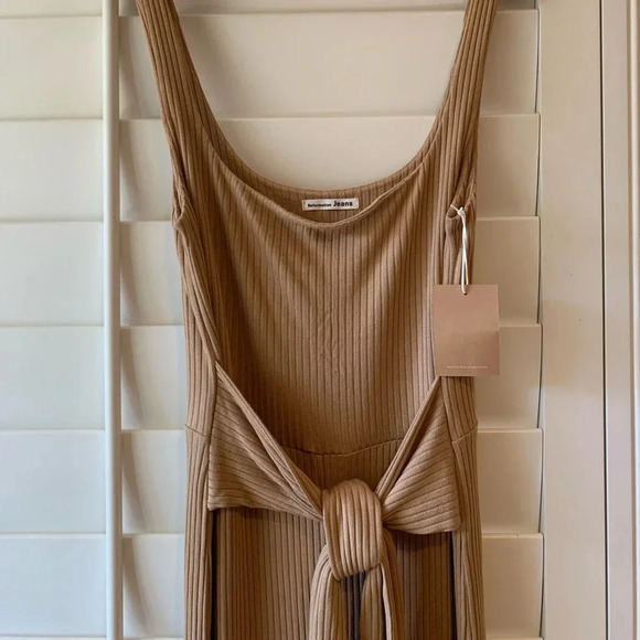 REFORMATION NWT Kazu Camel Ribbed Jumpsuit Romper One Piece - Picture 4 of 9